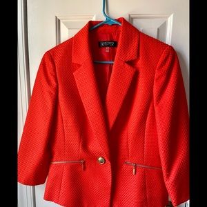 Kasper red blazer.